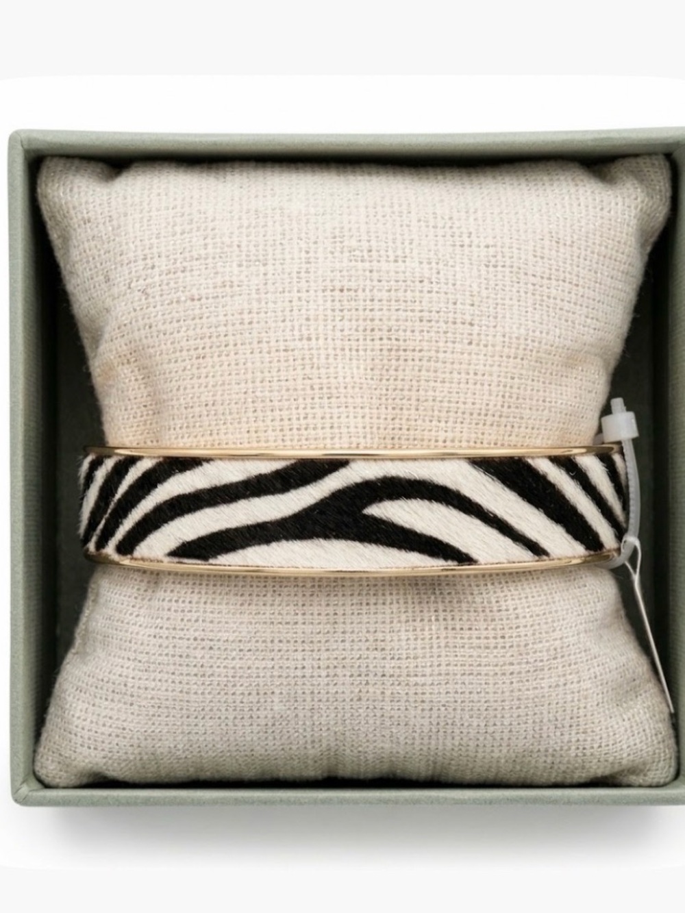 NWT ⚜️🖤⚜️ Sunday State Genuine Calf Hair Bracelet with Golden Accents